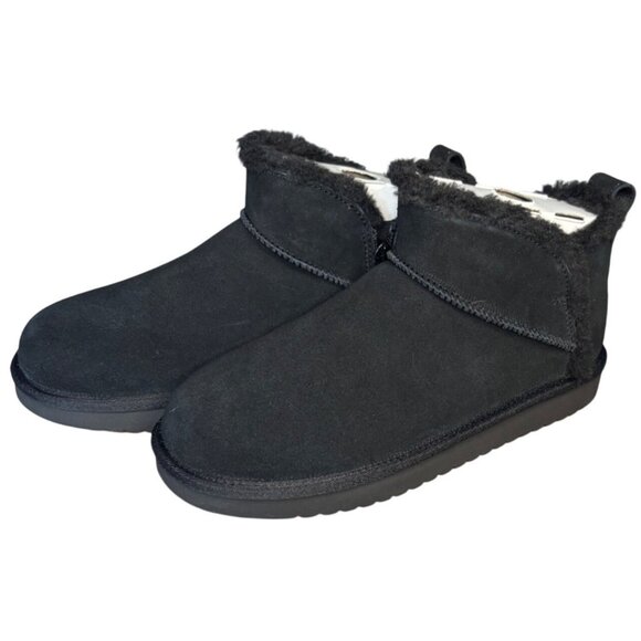 Koolaburra by UGG Kids Koola Ultra Mini Boot Black Suede Girls Size 4 Women's 5 - Picture 2 of 9
